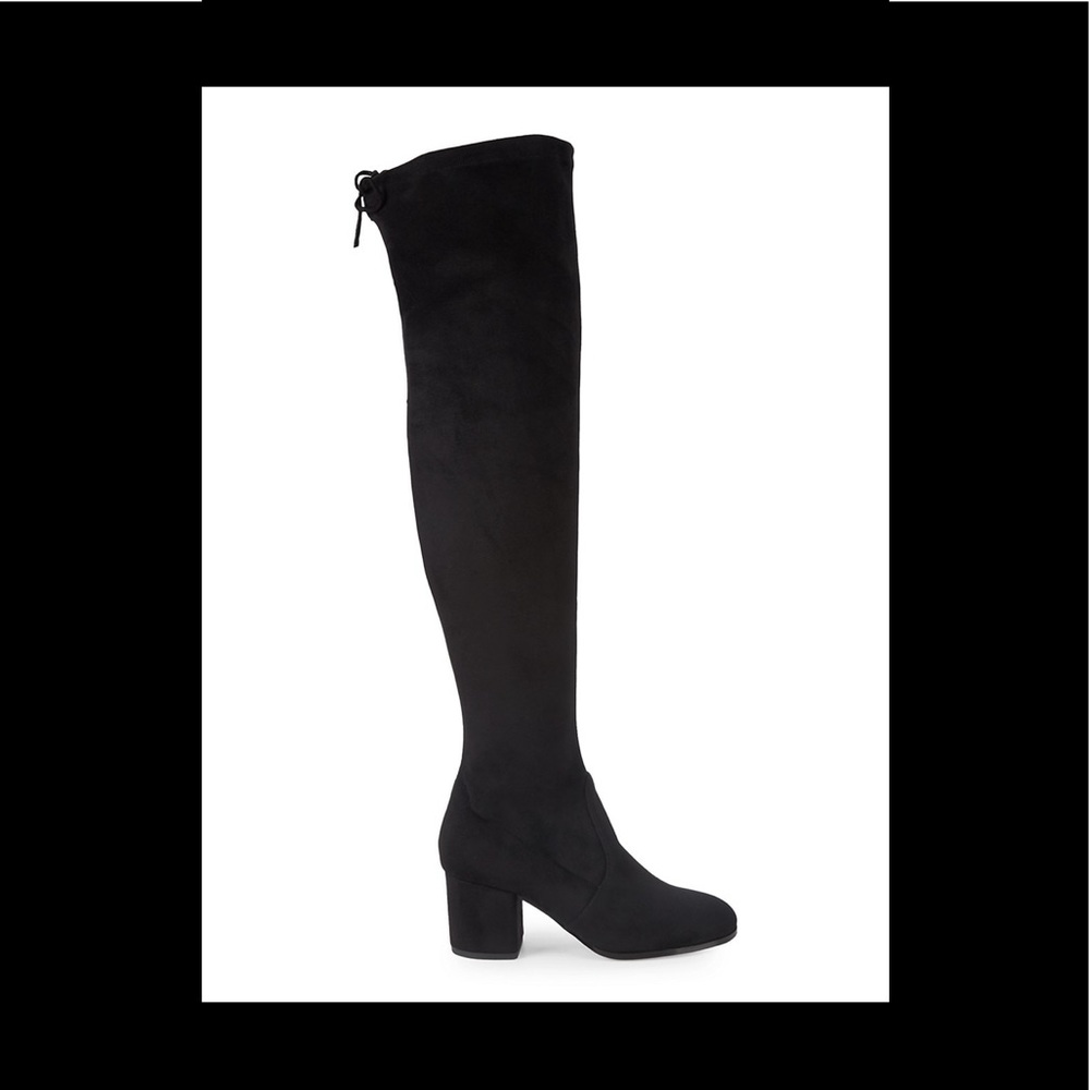 Sued knee high boots
